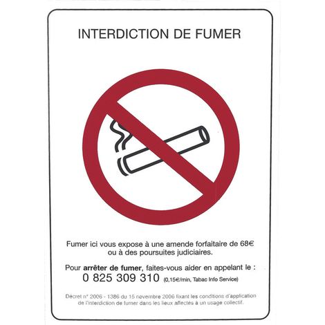 TOPCAR - Panneau "Interdiction de fumer" - 16583 - Ce produit de marque TOPCAR est neuf.