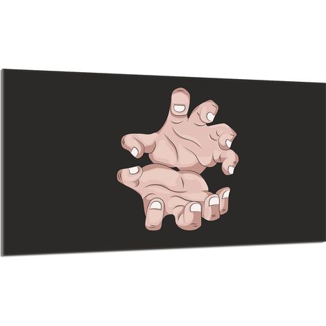 Placa protectora de vidrio para la estufa 90x52 Manos (1/5)