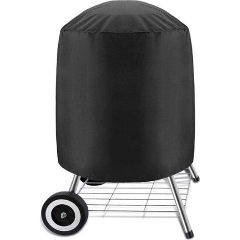 Housse pour Barbecues Charbon,Bache Imperméable pour Barbecue Grill Exterieur,Housse Barbecue Rond 58×77 cm,Noir (58 x 77 cm) (1/5)