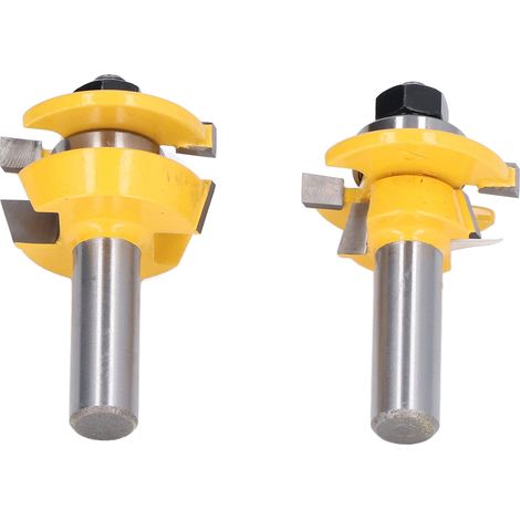 Jeu de 2 fraises à bois carbure pour portes Shaker, défonceuse 1/2 pouce, acier allié, coupe moulure de placard, outillage menuiserie professionnel (1/5)