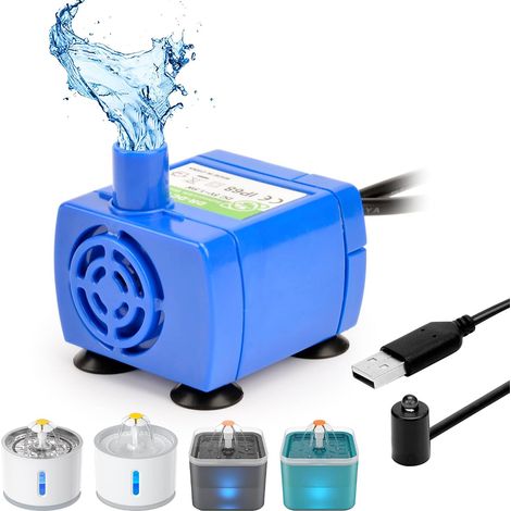 1 Pompe Submersible, Silencieuse Moins 30 Db, Pour Fontaine Eau Chien Chat (1/5)