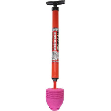 Nettoyeur WC déboucheur de canalisations avec support, outil de nettoyage de toilettes multifonctionnel à pression (1/5)