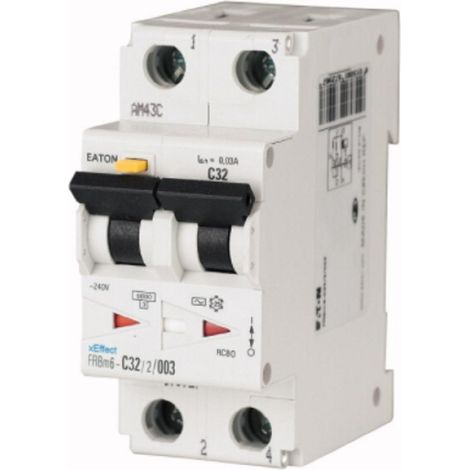 Eaton interruttore automatico differenziale frbm6-c25/2/003 mt-diff c25 2p 6ka 177884