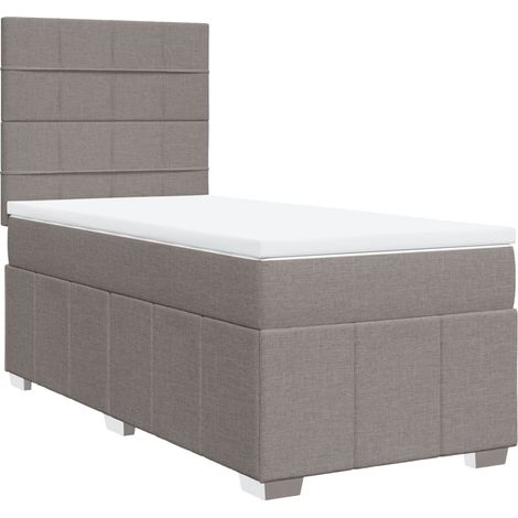 Maison Exclusive - Giroletto a Molle con Materasso Tortora 80x200 cm inTessuto
