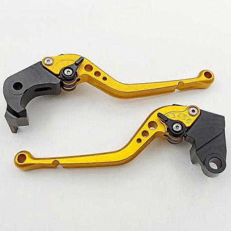 Levier de frein et d'embrayage modifié CNC (long manche doré) pour moto Kawasaki ZX6R 2007-2018 (1/5)