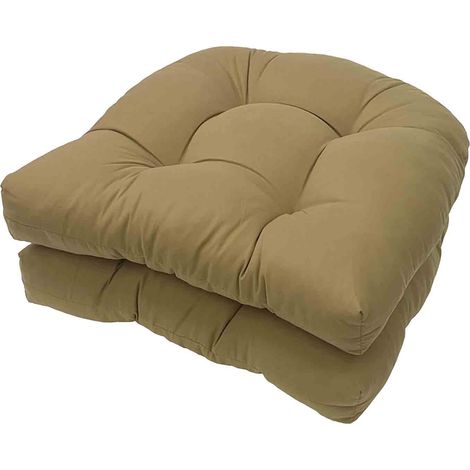 Coussin De Sol - 48 X 48 Cm - Tissu Velours Côtelé - Rembourrage Coton - Pour Jardin Extérieur Intérieur Méditation Yoga Tatami - Lot De 2 (1/4)