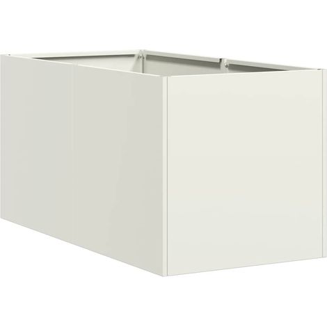 Maison Exclusive - Jardinière blanc 40x80x40 cm acier laminé à froid