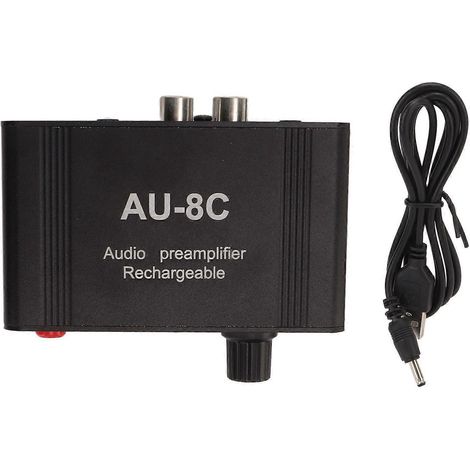 Mini préamplificateur audio stéréo avec circuit de réduction du bruit, boîtier en alliage d'aluminium, amplificateur pour casque (1/4)