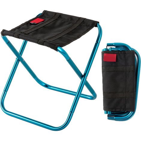 Tabouret pliant en aluminium pour extérieur, chaise de pêche légère avec rangement, mobilier portable ultra-léger pour camping et pique-nique (1/5)