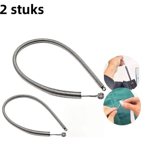 2 pack outil pour enfiler les cordons flexible outil pour oeilleton de bande de taille élastique multifonction couleur argent (1/5)