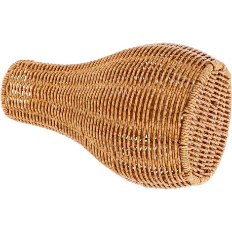 Vase à Fleurs Imitation Rotin en PE Élégant et Rustique, Tressé la Main, pour Décoration Intérieure et Bureau Style Simple et Naturel (1/5)