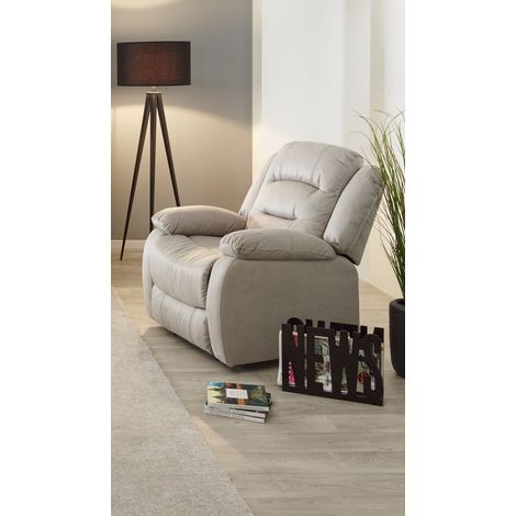 Fauteuil de relaxation manuel en tissu beige Pretoria (1/3)