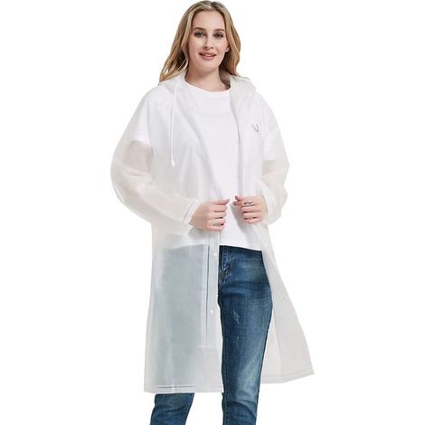 EVA-Reiseregenmantel, transparenter Regenponcho, Regencape, Regenmantel (1/5)
