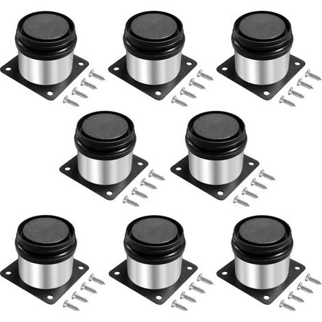 Dailygoods – Verstellbare Möbelfüße – 8er-Set – Höhe 5 cm – Edelstahl – Für Tisch/Schrank/Bett – Leicht zu reinigen (1/5)