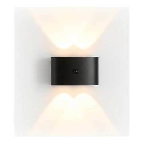 LED Night Light Wall Socket in Aluminium Motion Sensor and Twilight Sensor, Upper and Lower Lighting - Wall Light - Corridor, Staircase, Bedroom, Terrace, Bathroom (1/5)