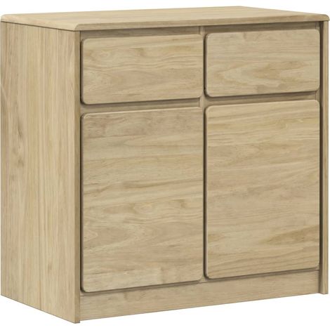 Aparador buffet cómoda mueble almacenaje organizador cocina salón salónAUDA 80 x 43 x 75,5 cm madera maciza de pino marrón 020036221
