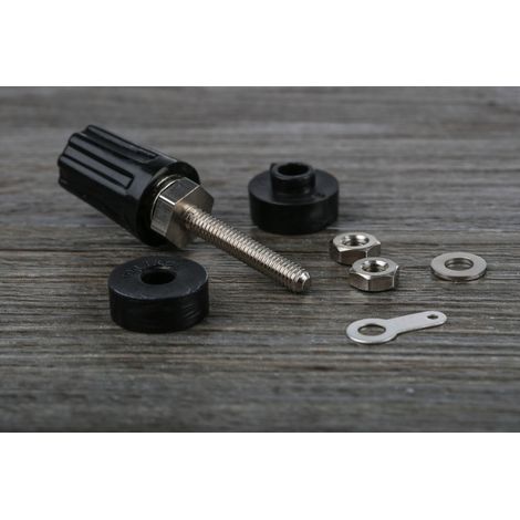 Borne de raccordement 4 mm RS PRO Noir Femelle 16A 50V c.c.