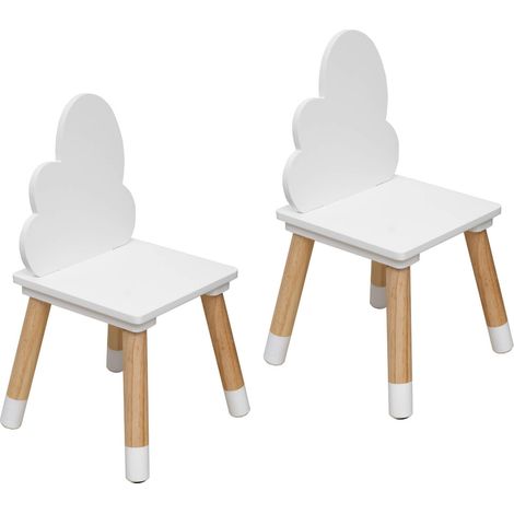 Kinderstühle Rebecca Mobili Tamar 50x25x25 MDF Kiefer Weiß Braun SET 2 Stück (1/5)