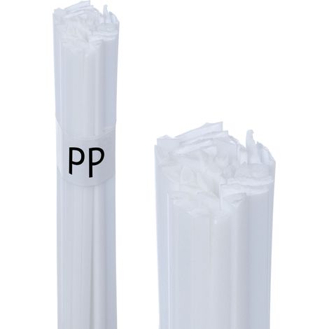 Rosfix Lötdraht PP Weiß 50 g – Mix Band 8 mm/Dreieck 3,5 mm  Länge 42 cm, Schmelz 260-330°C  Auto Industrie Haushaltsgeräte