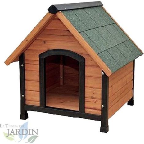 Cuccia per Cane in Legno da Esterno, con Tetto a Punta Ribaltabile in Bitume Resistente 77x88x79 cm