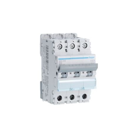 Disjoncteur 3 Pôles 6-10kA courbe B 32A 3 modules HAGER NEN332 (1/2)