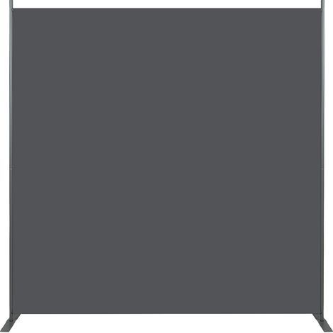 AMXCNOY Paravent, un panneau, grand, cloison de séparation, 180 x 180 cm, protection visuelle pour intérieur, autonome, pour bureau, chambre à coucher, salon, salle à manger, bureau - Gris (1/5)