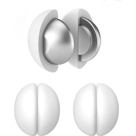 Poids magnétiques pour rideau de douche, bas alourdi avec revêtement en silicone antirouille, empêche le rideau de douche de bouger avec le vent, convient pour rideaux et nappes (blanc, 3 paires)