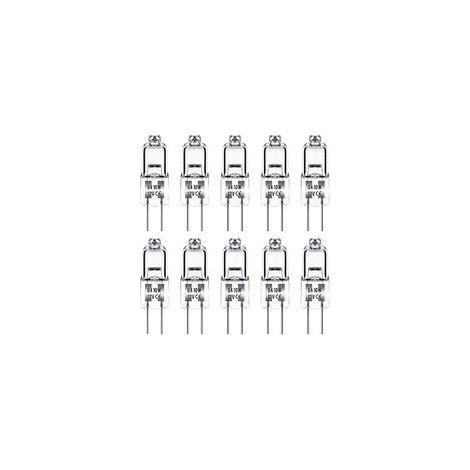G4-Halogenlampe, 12 V, 10 W, warmweiß (3000 K), 150 lm, dimmbar, G4-Halogenlampe, klare Kapsellampe, 10er-Packung (1/5)