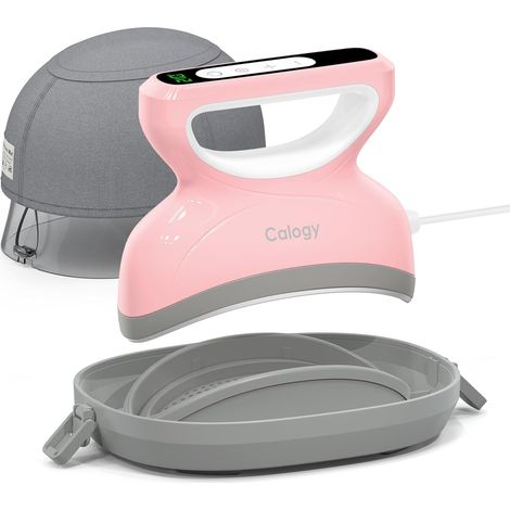 Mini presse à chaud pour chapeaux, compte à rebours température maximale de 210 ℃ avec base de presse ronde, machine de transfert de chaleur pour casquettes, bavoirs, snapbacks, bonnets (Rose)