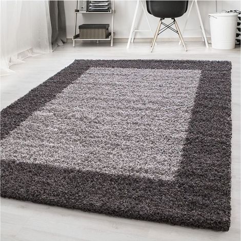Tapis shaggy contemporain rectangle Ximoz Gris 300x400 (1/5)