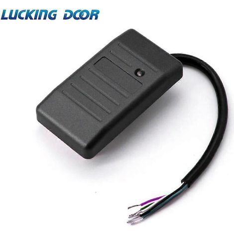 Lecteur de cartes RFID étanche 125 kHz Wiegand 26/34 avec indicateurs LED, pour le contrôle d'accès aux cartes d'identité RFID EM (HID803, noir). (1/5)