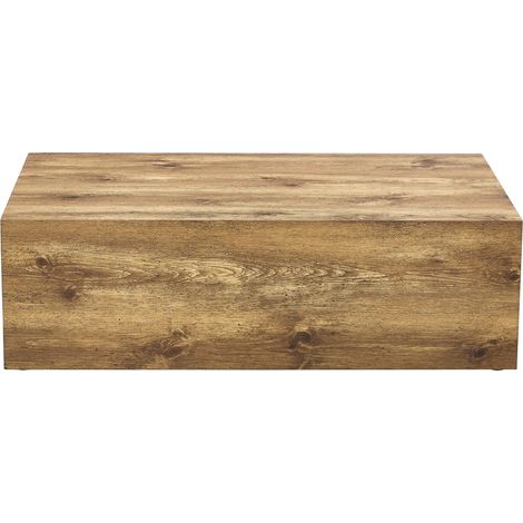 Mesa de centro rectangular de MDF con acabado veteado madera 90 x 50 x 30 cm (1/5)