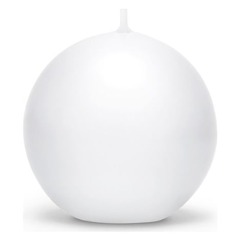 Bougie boule, blanche, diamètre 6 cm, 1 pièce. (1/5)
