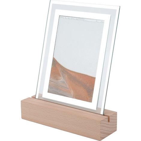 Veilleuse effet sable mouvant, lampe décorative innovante, lampe LED USB portable pour bureau, salon, table de chevet, jaune (1/5)