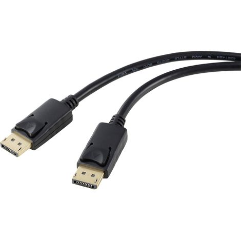 Câble de raccordement Renkforce DisplayPort Fiche mâle DisplayPort, Fiche mâle DisplayPort 5.00 m noir RF-5245270 4K UHD Câble DisplayPort X558232 (1/3)