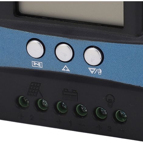 12V/24V Solarladeregler mit intelligenter MPPT-Erkennung, zwei 5V USB-Anschlüssen, einstellbaren Parametern, die auf einem LCD-Bildschirm angezeigt werden, und Ein-/Ausschalttimer (50A). (1/5)
