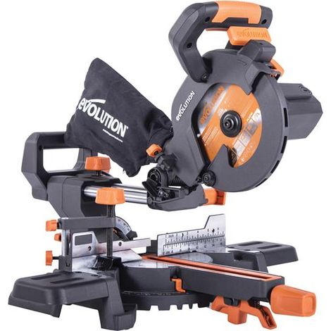 Evolution R185SMS+ 185mm Sliding Compund Mitre Saw with TCT Cutting Blade 240v (1/5)