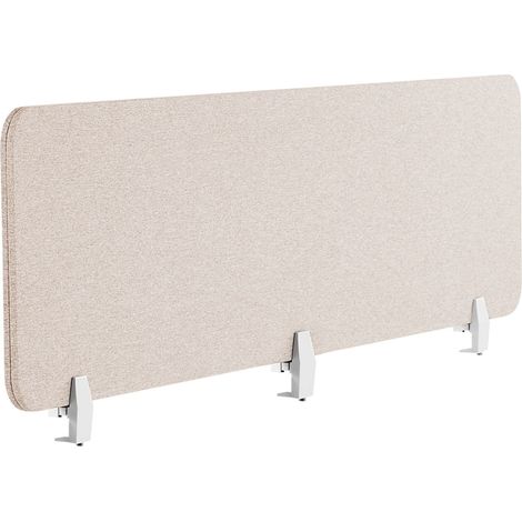 Desk Screen 180 x 40 cm Beige WALLY (1/5)