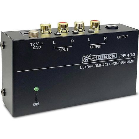 Préamplificateur phono PP400 avec contrôle de niveau et de volume pour platine vinyle, amplificateur à tubes et haut-parleur (États-Unis) (1/5)