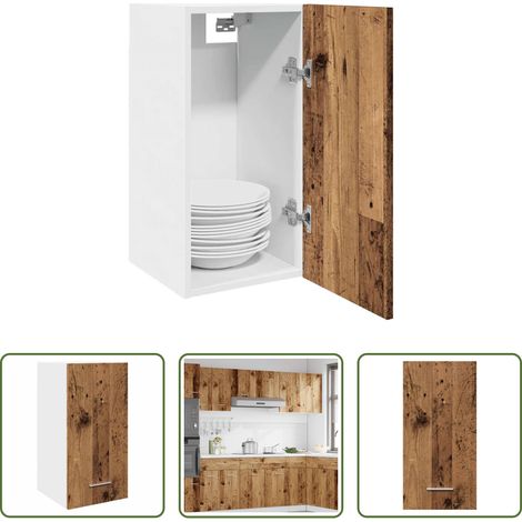 Rangement murale - Armoire suspendue "Lyon" Bois ancien 30 x 31 x 60 cm Bois d'ingénierie (1/5)