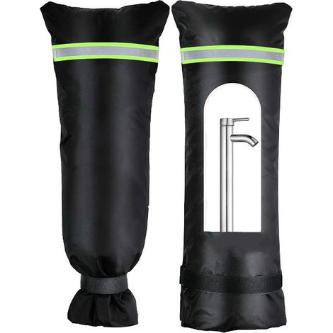 2 Pack Outdoor Faucet Covers for Winter Freeze Protection, 28" x 15" Large Faucet Covers for Outdoor, Reusable Faucet Cover for Outdoor Courtyard, Long Insulated Antifreeze Faucet Socks