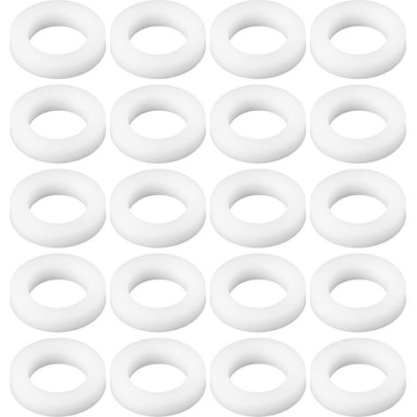 20 PTFE-Unterlegscheiben 9,5 x 5,5 x 1,5 mm zur Abdichtung von Manometern mit 1/4"-BSPP-Gewinde (1/5)