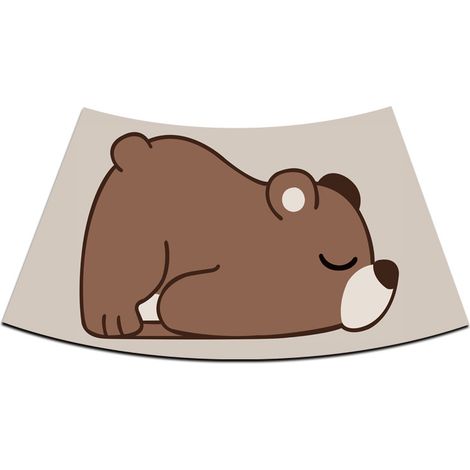Tapis de salle de bain en terre de diatomées, absorbant, antidérapant, motif ours brun (1/3)