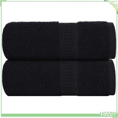 Serviettes de toilette - FROGN - Noir - 30 x 30 cm - 100% coton (OEKO-TEX) (1/5)