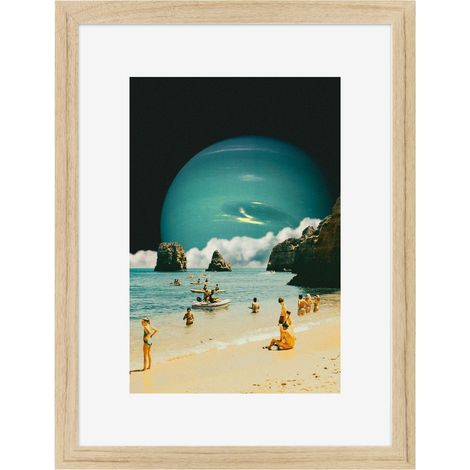 Image encadrée Summer 30x40 cm recyclable, visuel imprimé sans solvant - fabriqué en France (1/4)