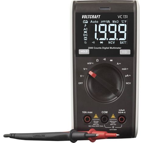 VOLTCRAFT VC131 Multimetro portatile digitale CAT III 600 V Display (Counts): 2000 (1/5)