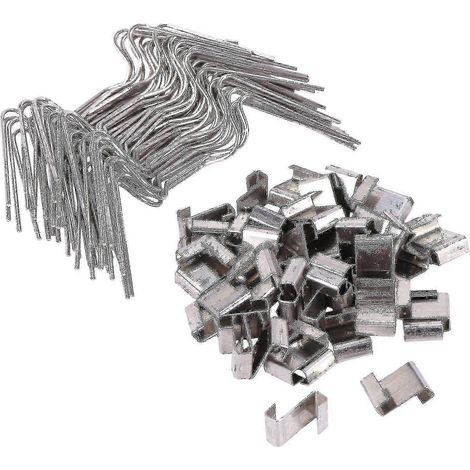 Supports pour vitres de serres - 100 clips de fixation en acier (1/2)