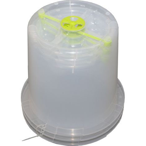 Cloche potagère rigide pour semis – Lot de 3 pièces – Translucide, empilable, 30 cm de hauteur, 35 cm de diamètre – Fabrication française – Pouss Vert
