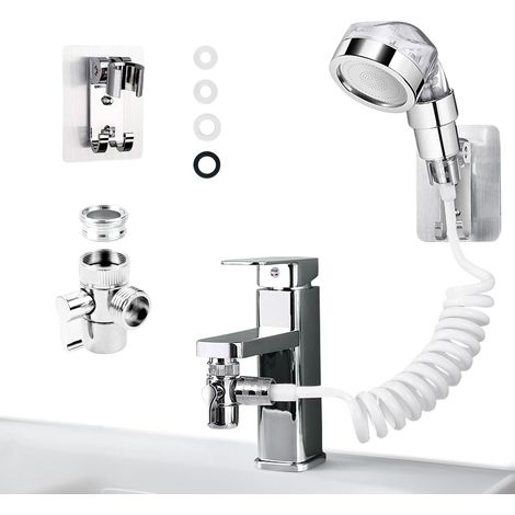 1 Piece Toilet Sprayer Kit Bidet Toilet Bidet Kit with Hose and Hook Portable Toilet Hygiene Kit Flexible Hand Shower Kit for Bathroom, 1 Piece (1/5)