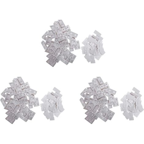 90Pcs Entretoise de Coin de 90 Degres en Plastique pour Etagere de Cabinet Entretoise D'Angle Blanc (1/5)